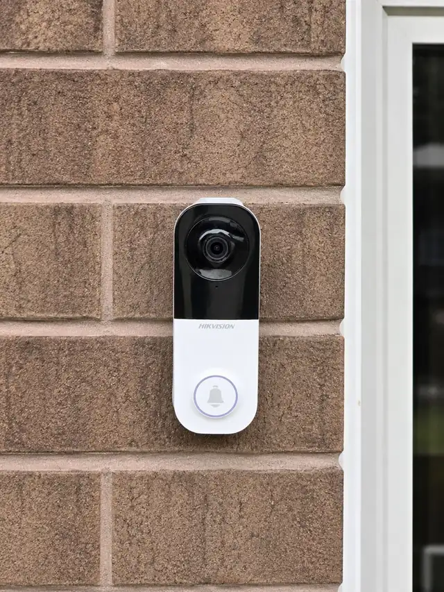 Video doorbell mounted level and flush to brick in Oakville